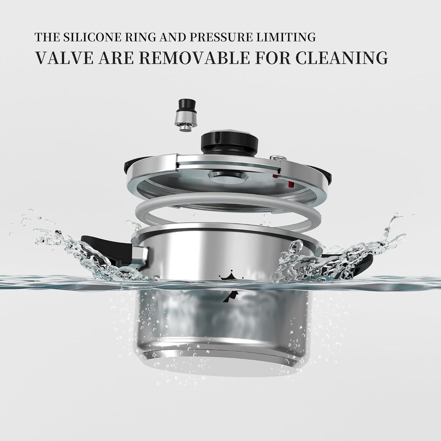 Olla de Presión TIBORANG 6.3 QT Acero Inoxidable para Estufas