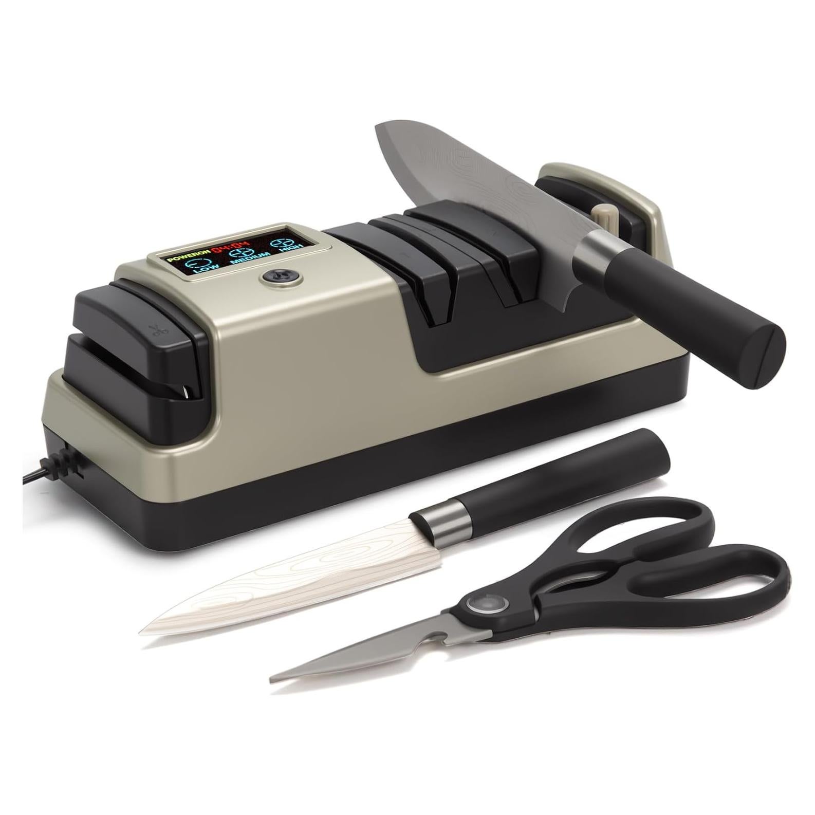 Afilador de Cuchillos Eléctrico 5 en 1 Ceelpeopar Rubio Claro