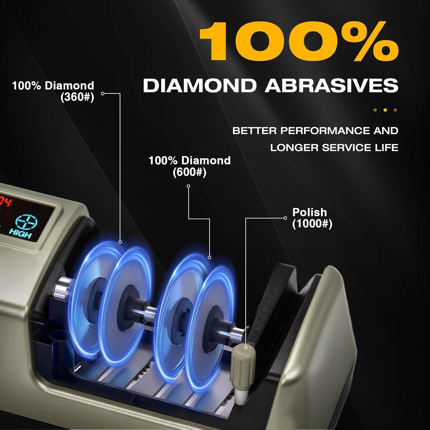 Afilador de Cuchillos Eléctrico 5 en 1 Ceelpeopar Rubio Claro