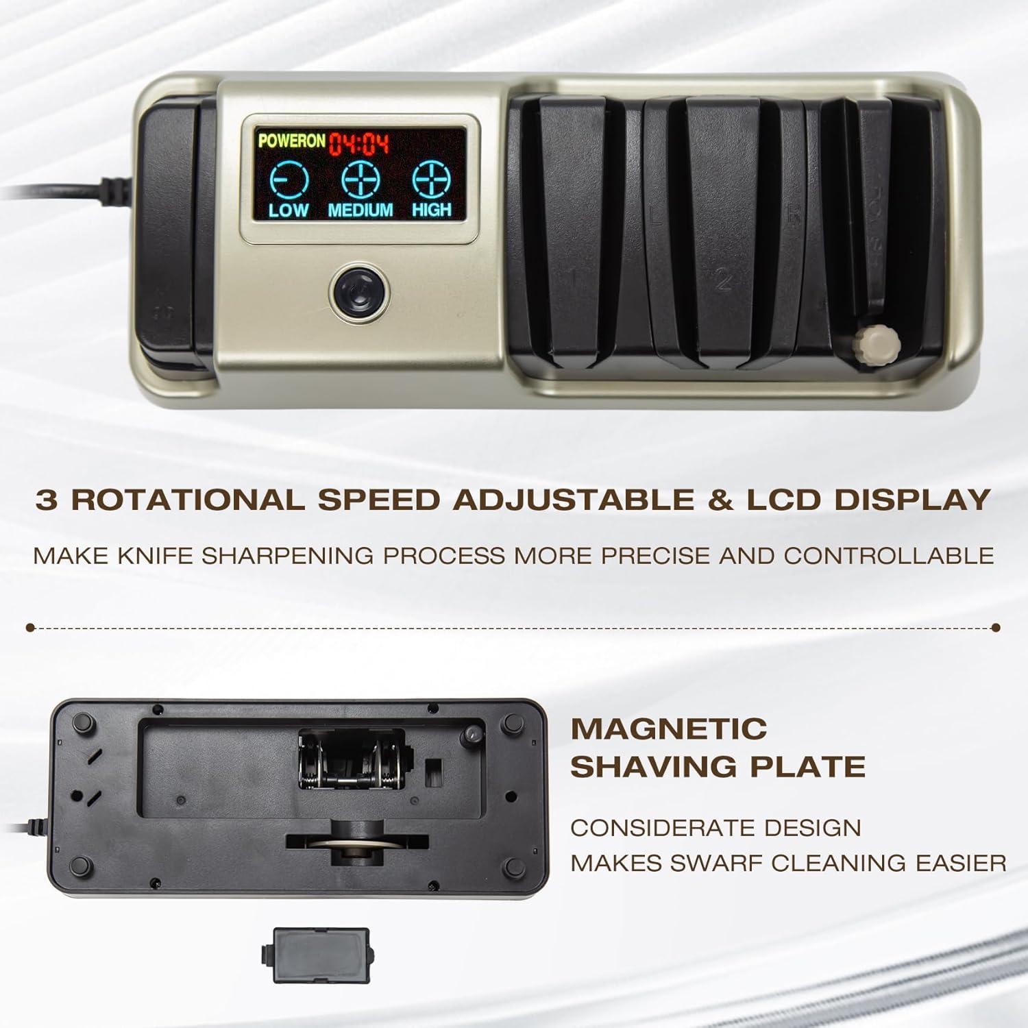 Afilador de Cuchillos Eléctrico 5 en 1 Ceelpeopar Rubio Claro