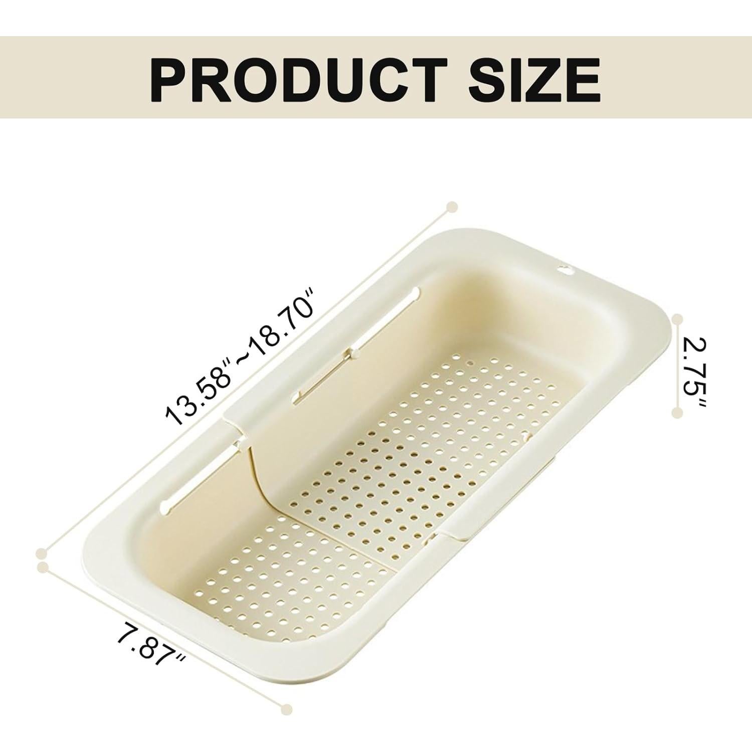 Colador Expandible Krtresiar para Frutas y Verduras 34.5-47.4 cm