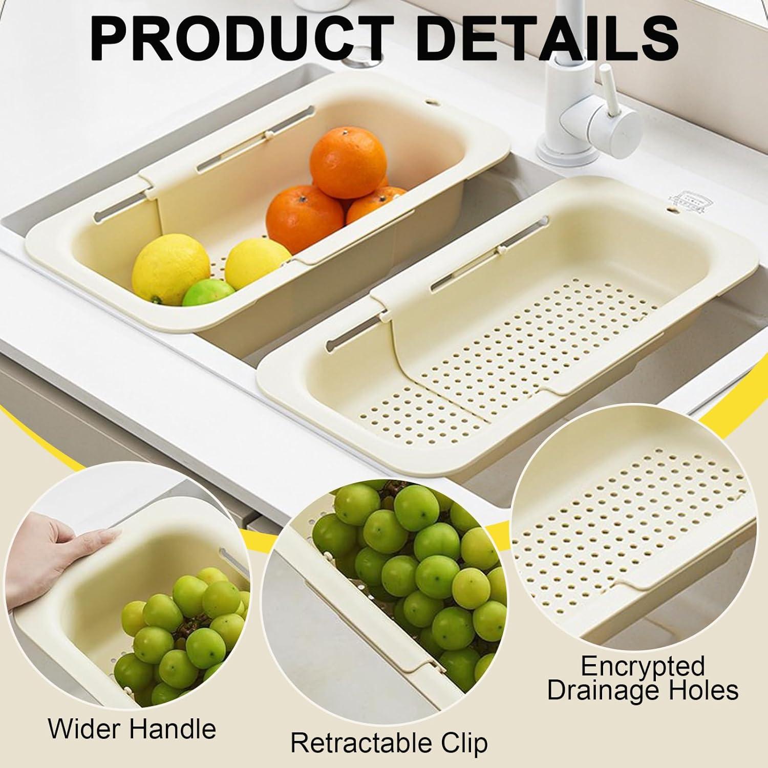 Colador Expandible Krtresiar para Frutas y Verduras 34.5-47.4 cm