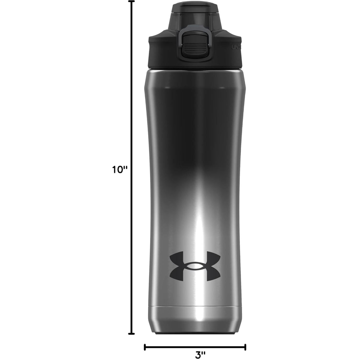 Botella de Agua Aislada Under Armour 532ml Negra/Cromo