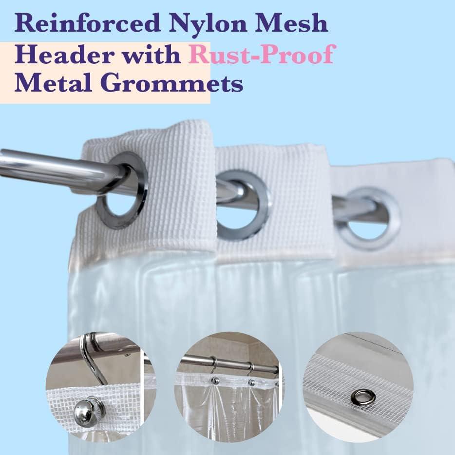 Cortina de Ducha Epica de Vinilo Transparente 1.83m x 1.83m