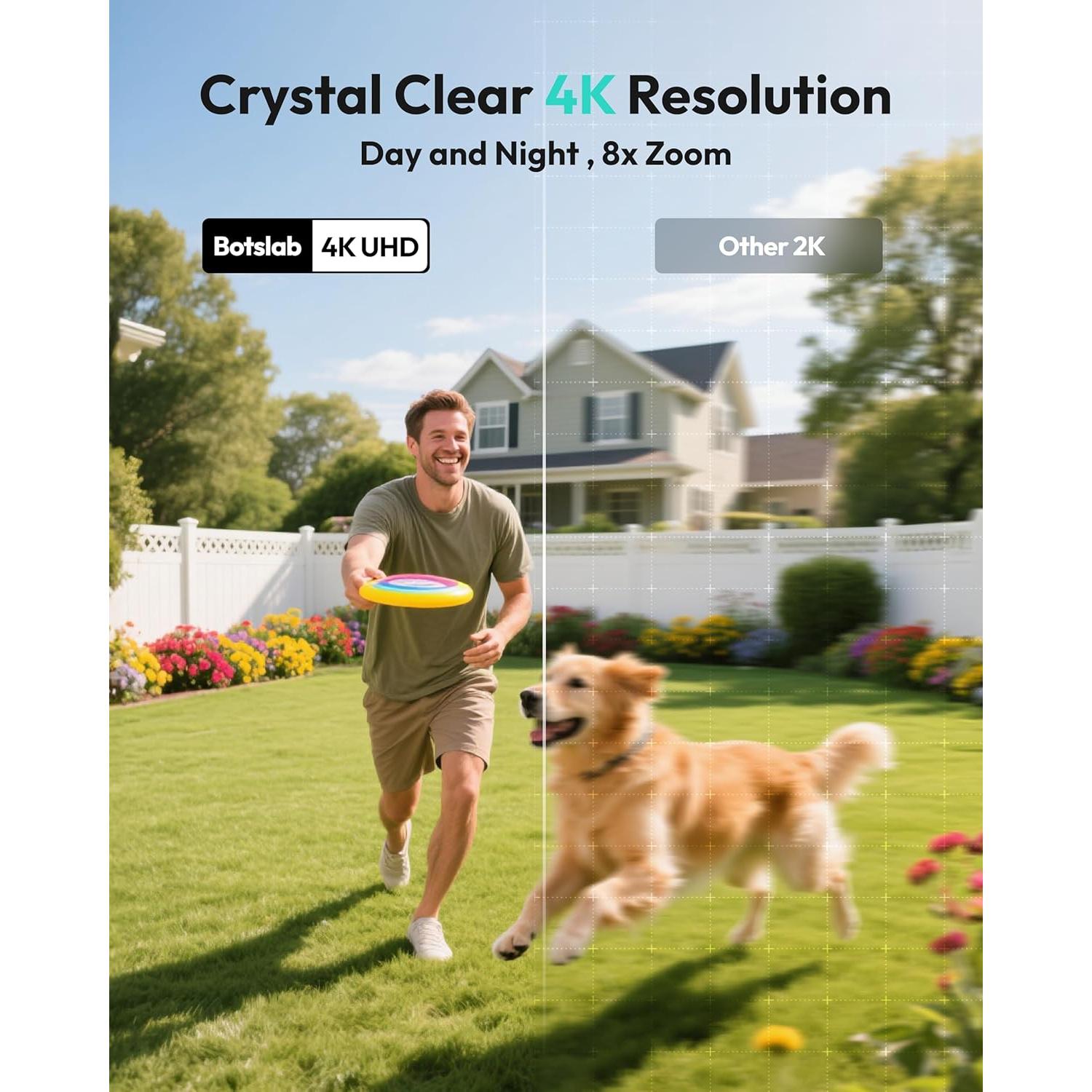 Kit de 2 Cámaras de Seguridad Inalámbricas BOTSLAB W510 4K