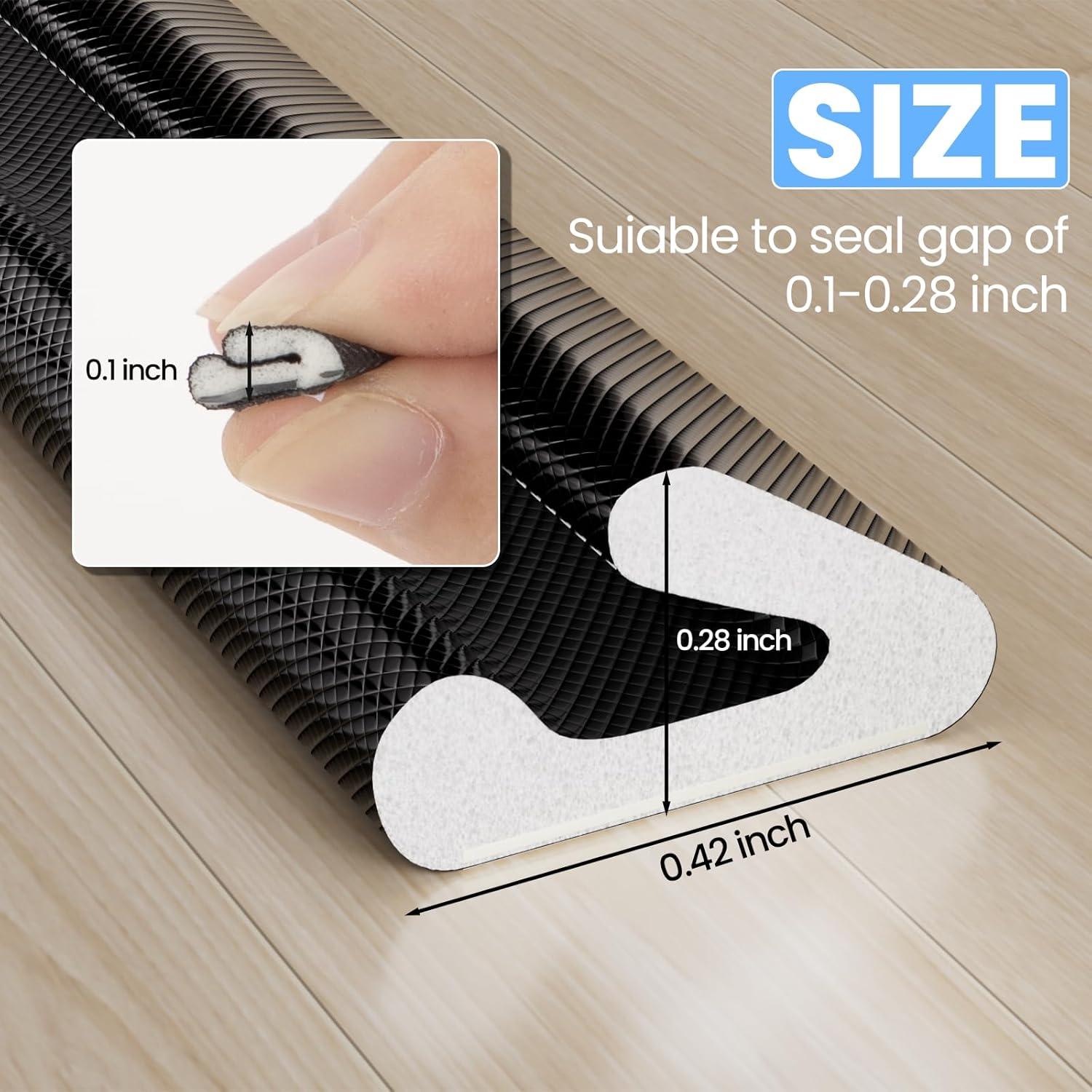 Tira de Sellado Autoadhesiva KAYLEINSTER 2Pcs 7.92m Negro