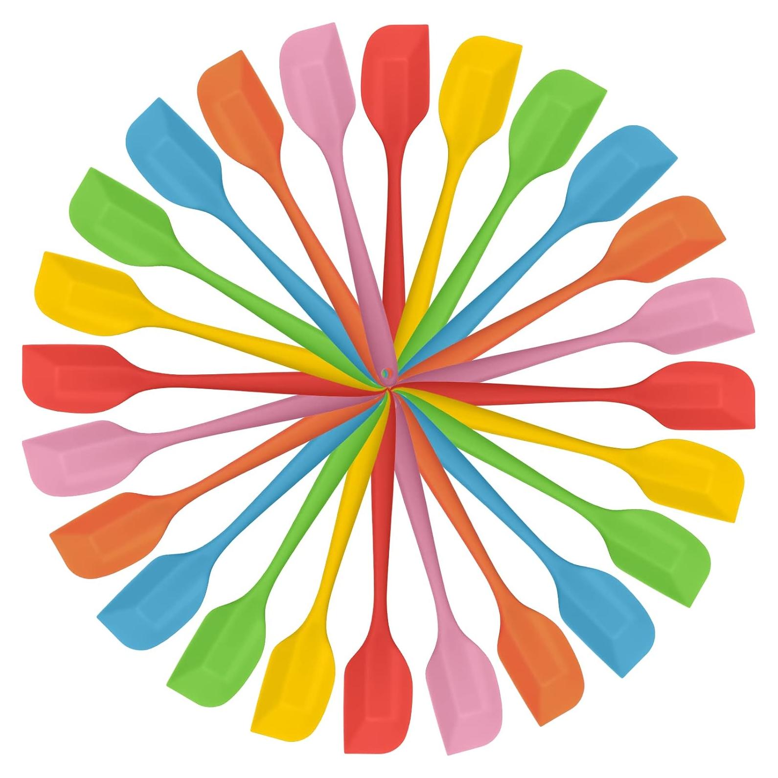 Irenare 24 Pcs Espátulas de Silicona 21 cm Resistentes al Calor