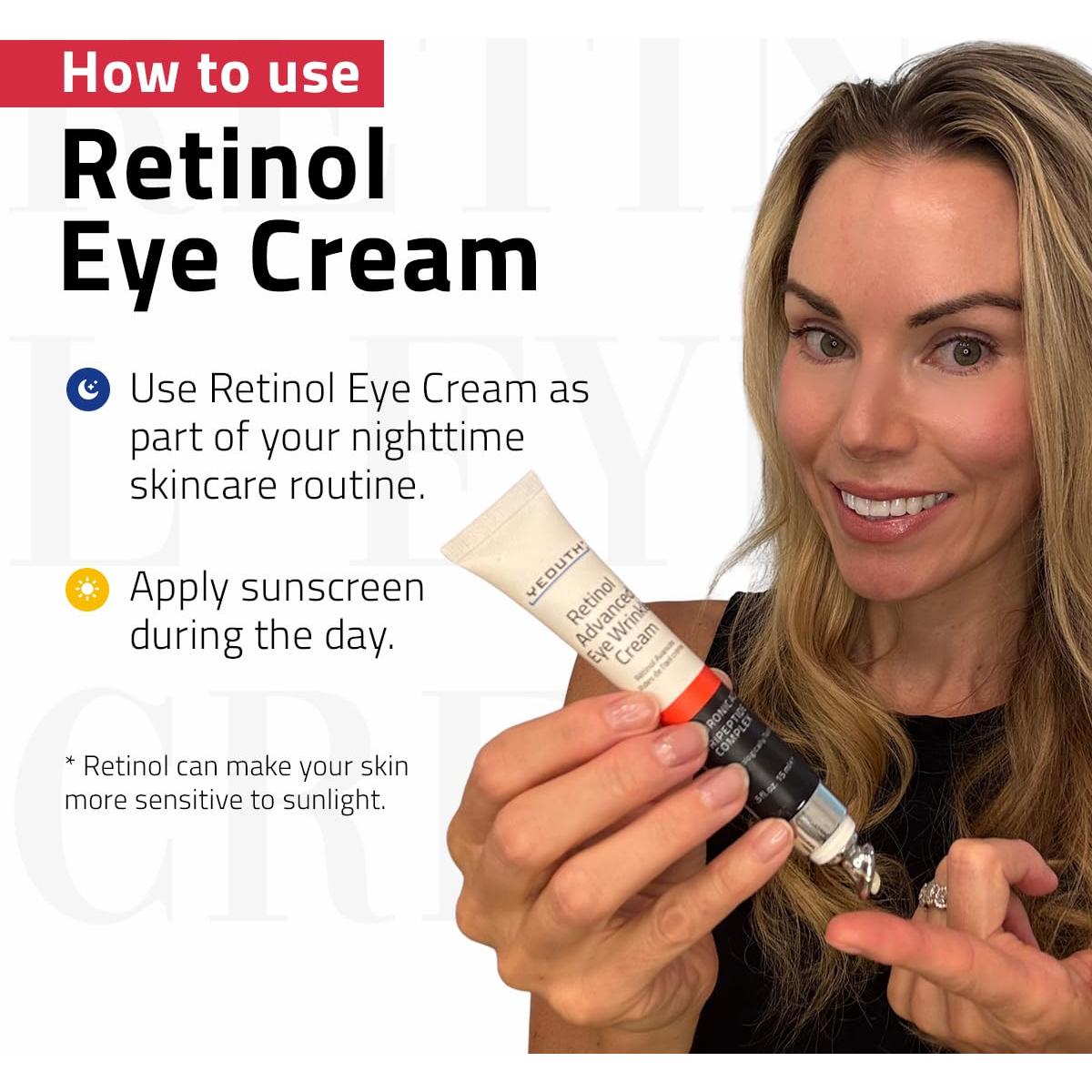 Crema para Ojos YEOUTH Retinol 15ml - Antiarrugas y Hidratante