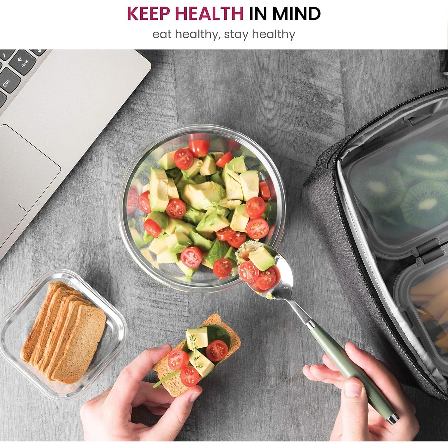 Contenedores de Almacenamiento de Vidrio FineDine 24 Piezas