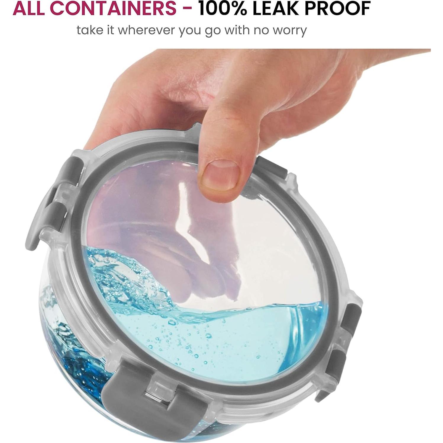 Contenedores de Almacenamiento de Vidrio FineDine 24 Piezas