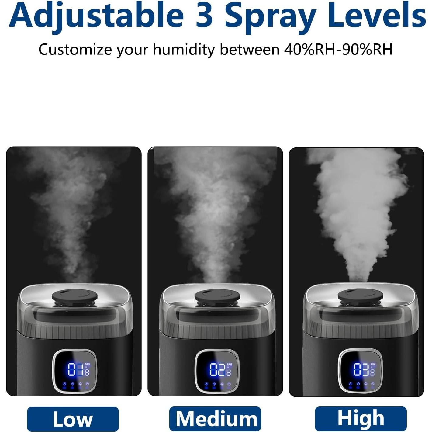 Humidificador Ultrasónico KZF 9L para Habitaciones Grandes