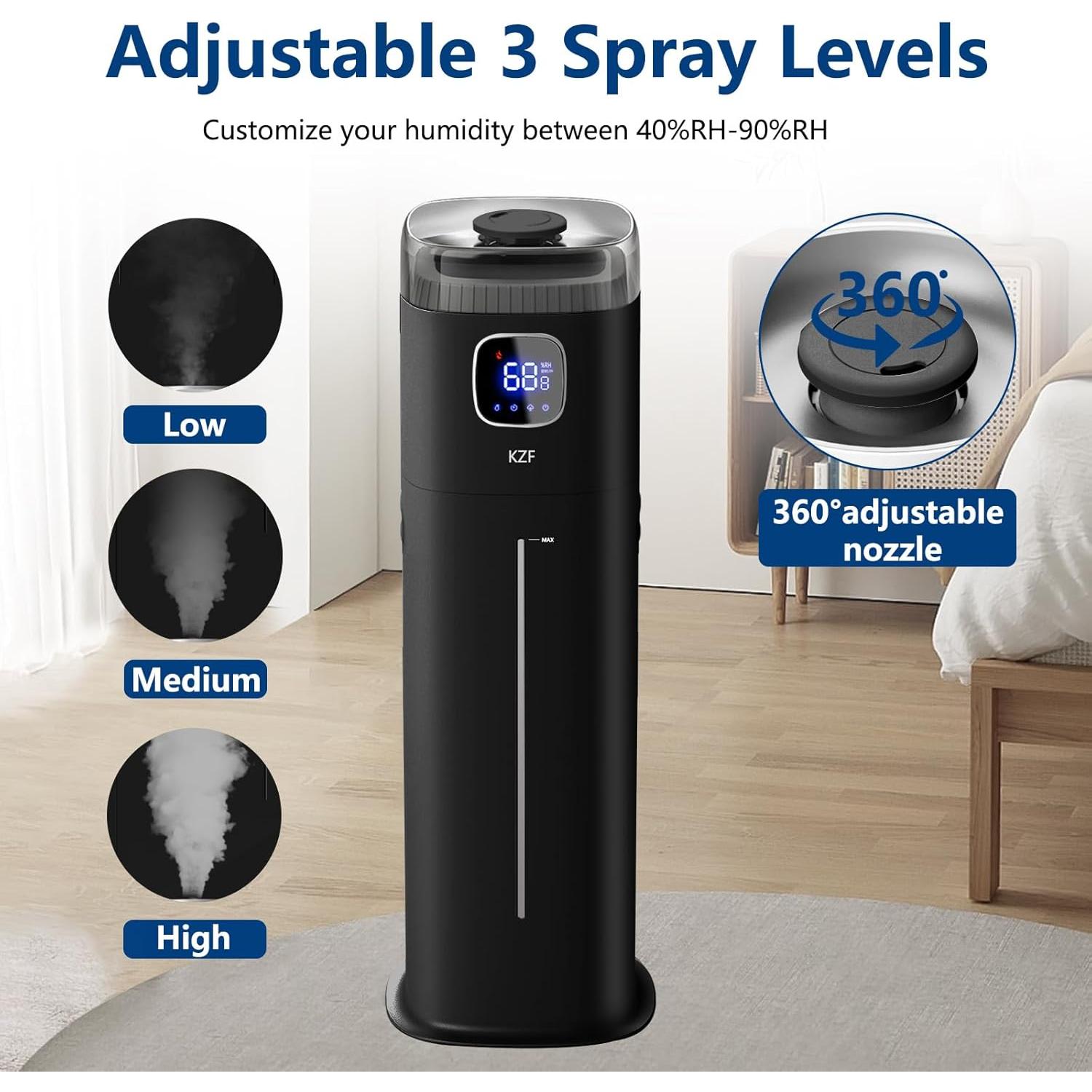 Humidificador Ultrasónico KZF 9L para Habitaciones Grandes