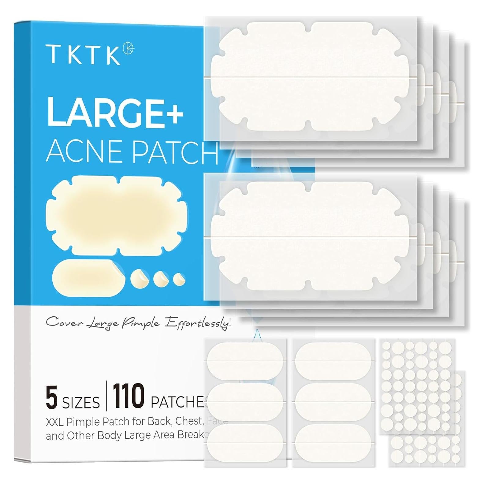 Parches para Acné Corporal TKTK XXL - 110 Piezas Hidrocoloide