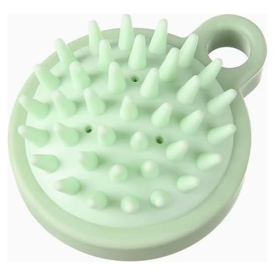 Masajeador de Cuero Cabelludo ASEANAO Verde con Cerdas de Silicona