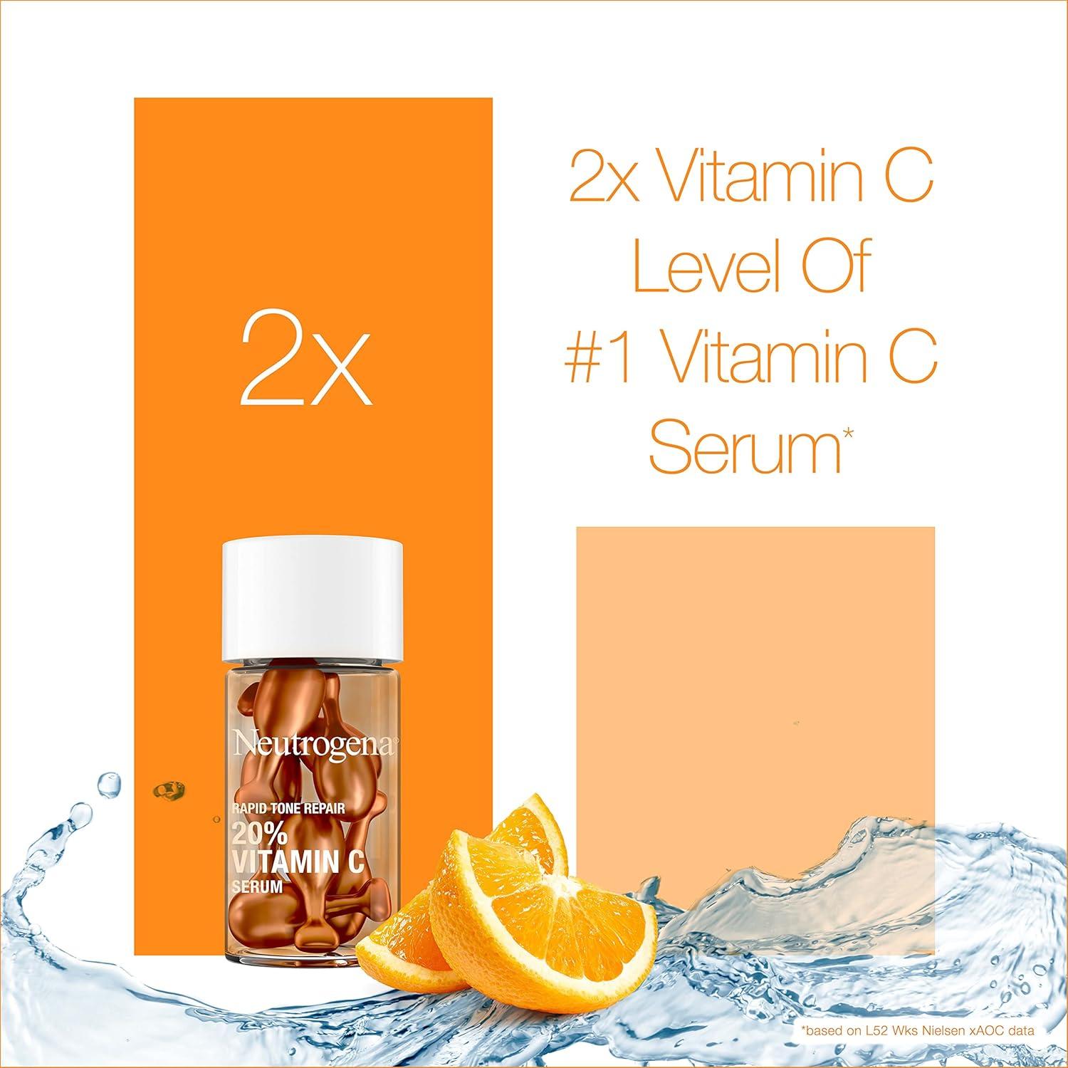 Cápsulas de Suero Facial Neutrogena 20% Vitamina C - 7 Unidades