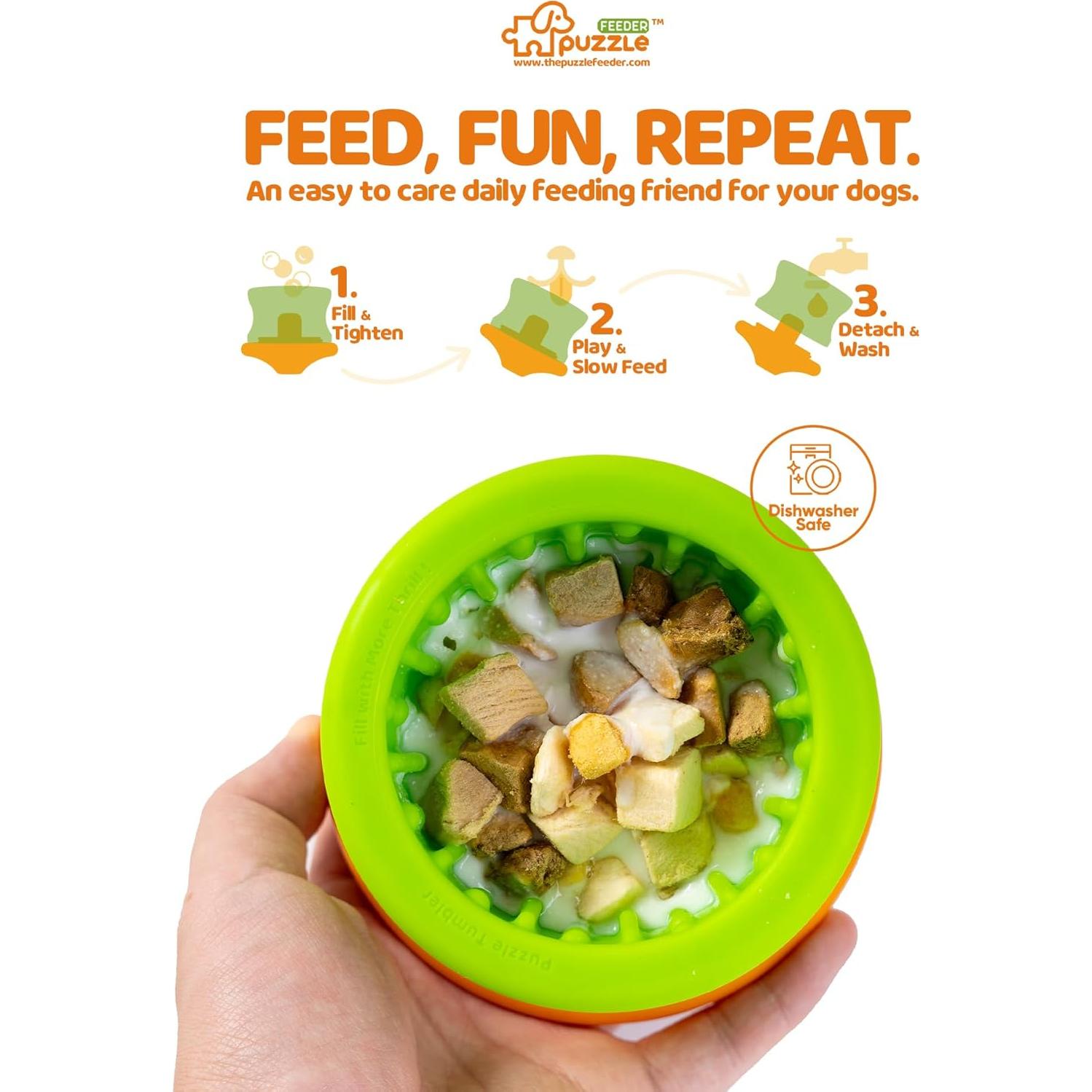 Juguete Interactivo para Perros Medianos Puzzle Feeder Verde