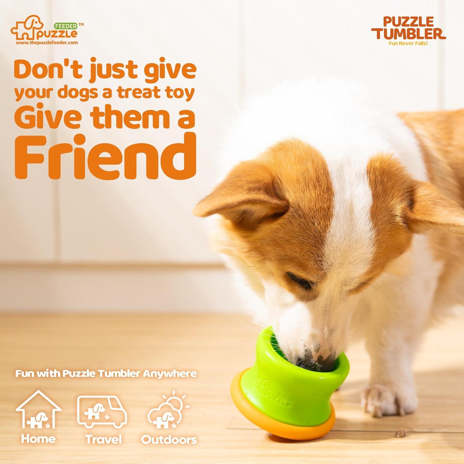 Juguete Interactivo para Perros Medianos Puzzle Feeder Verde