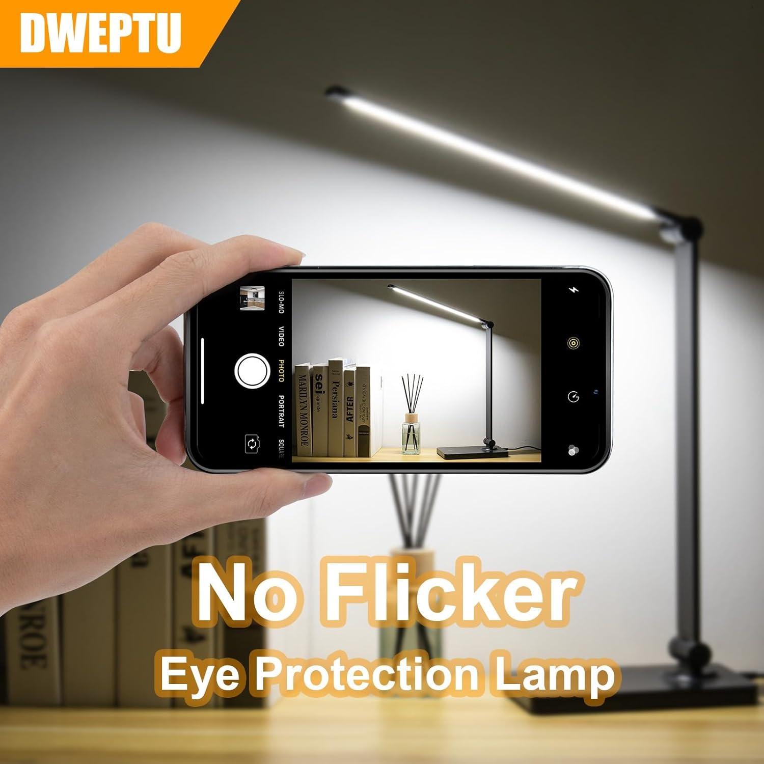 Lámpara de Escritorio LED DWEPTU USB Regulable 6000K