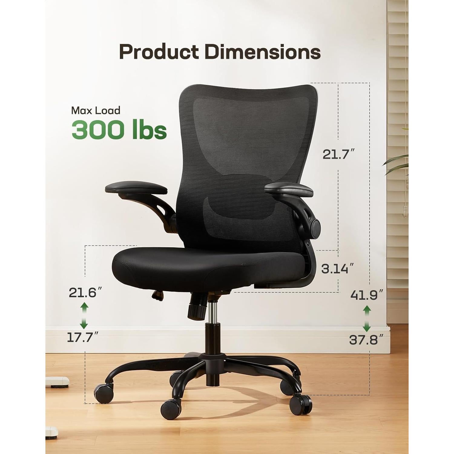 Silla de Oficina Ergonómica Marsail MSOC9B con Soporte Lumbar