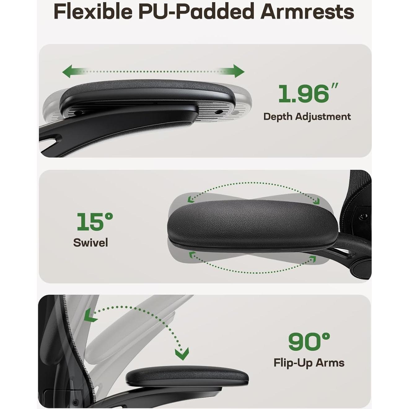 Silla de Oficina Ergonómica Marsail MSOC9B con Soporte Lumbar