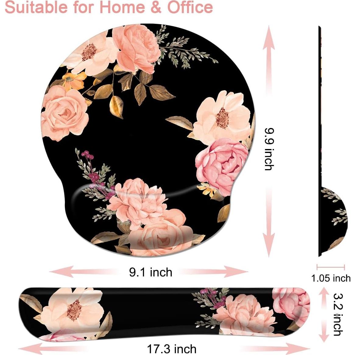 Almohadilla Ergonómica Pemlari con Soporte para Muñeca Rosa