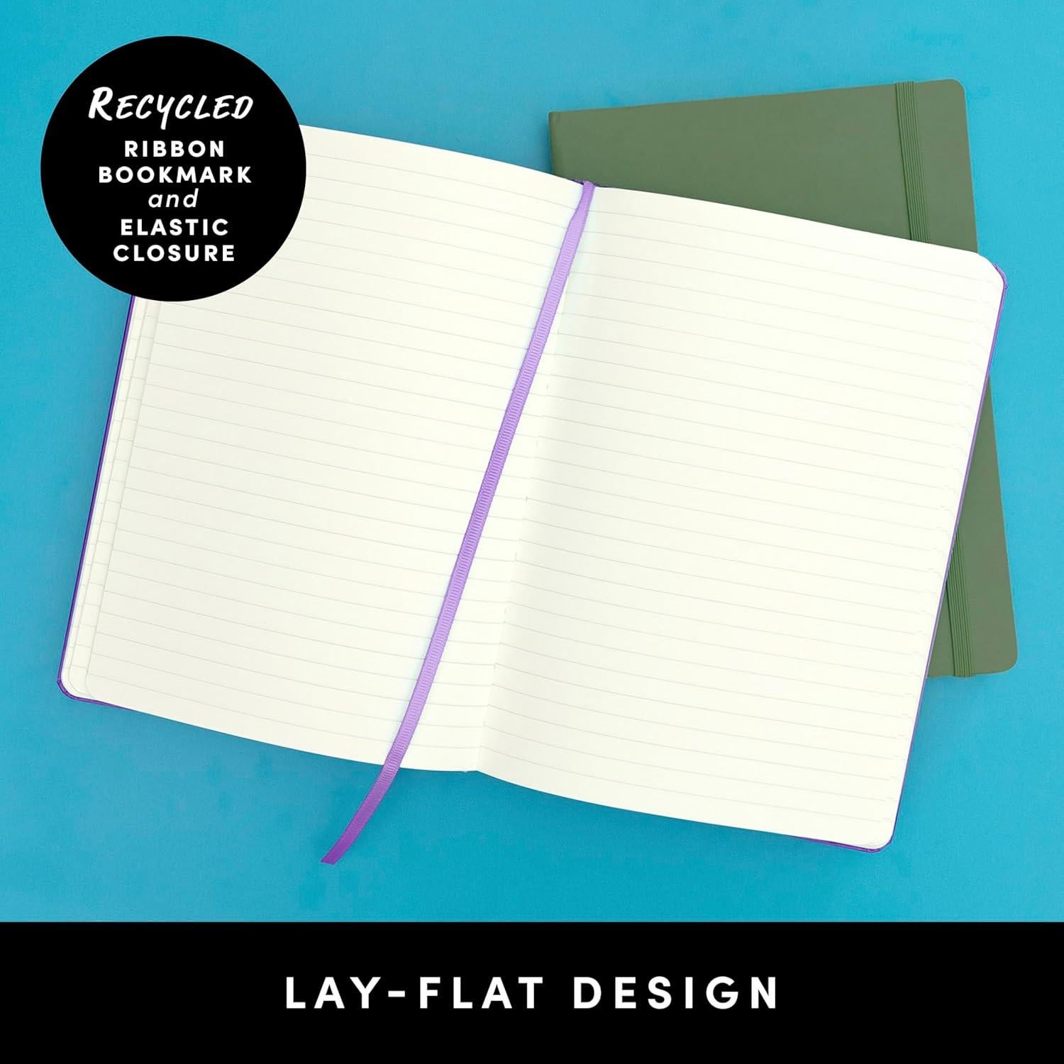 Cuaderno de Notas Reciclado PAPERAGE Negro 160 Páginas 14.2x20.3cm