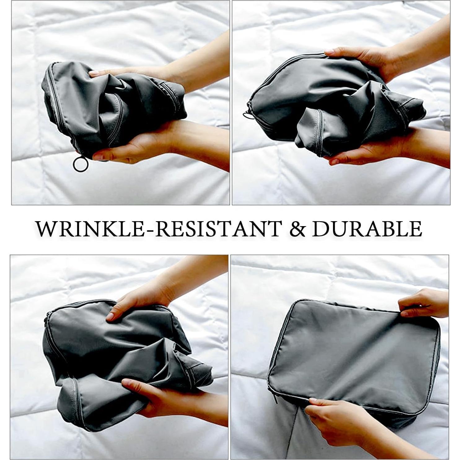 Juego de 8 Cubos de Empaque LOVCY - Organizadores de Viaje Negro