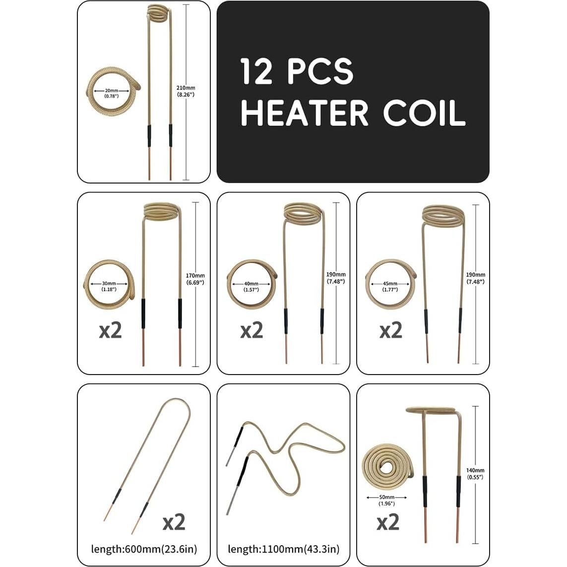 Calentador de Inducción Solary H7 1100W con 12 Bobinas