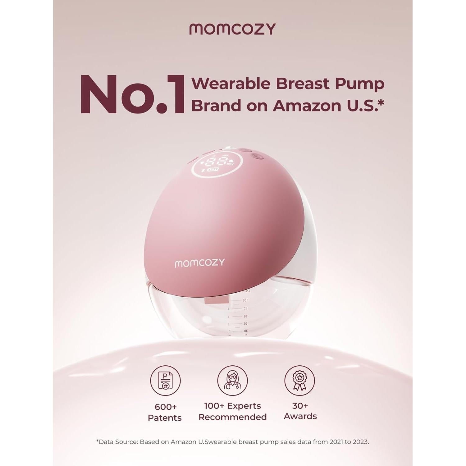 Extractor de Leche Manos Libres Momcozy M9 Rojo 24mm