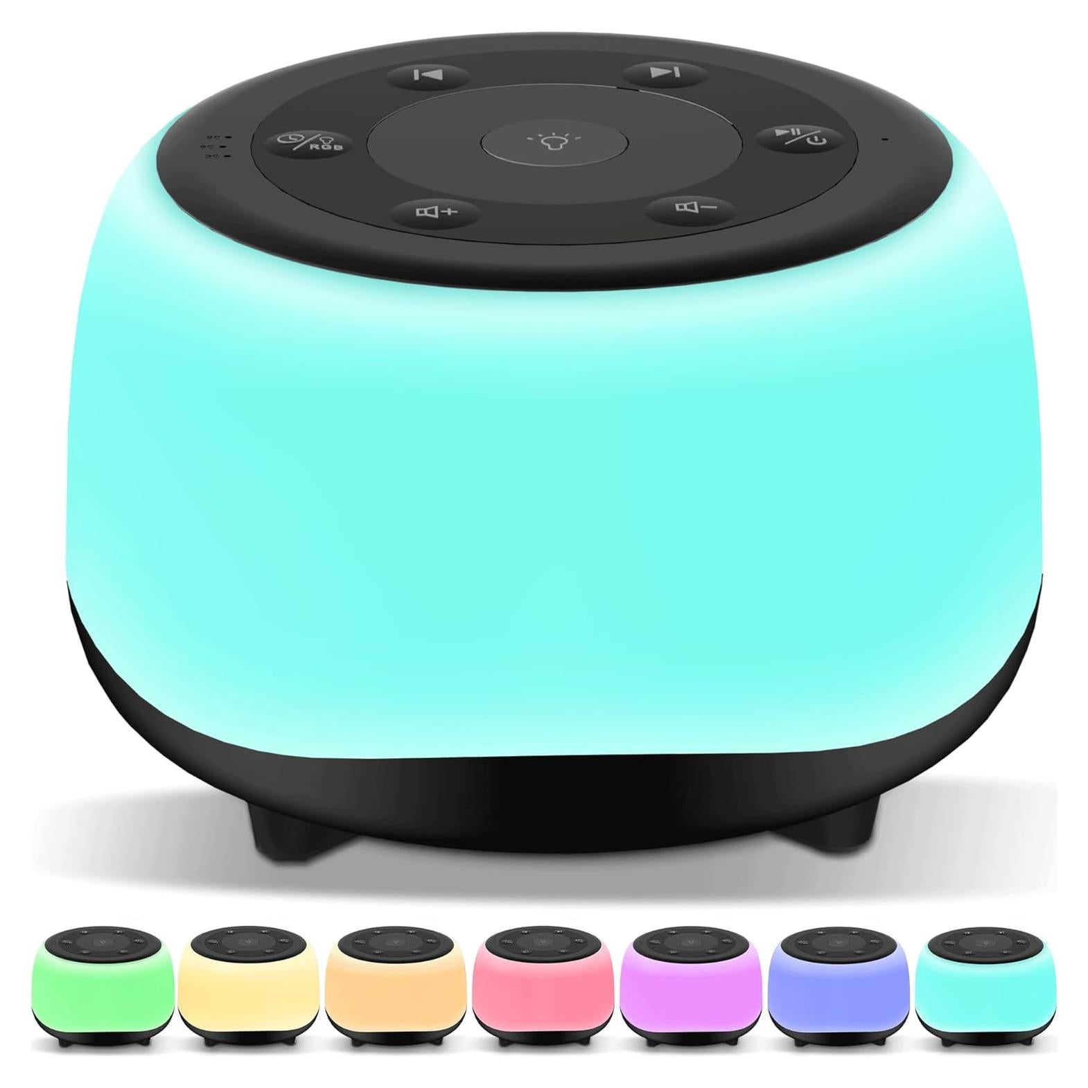 Máquina de Sonido Blanco HEYAXA con Luz Nocturna 34 Sonidos