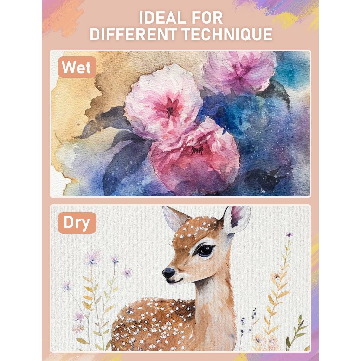 Conjunto de Pintura Acuarela Nicpro 100 Colores con Pinceles y Papel