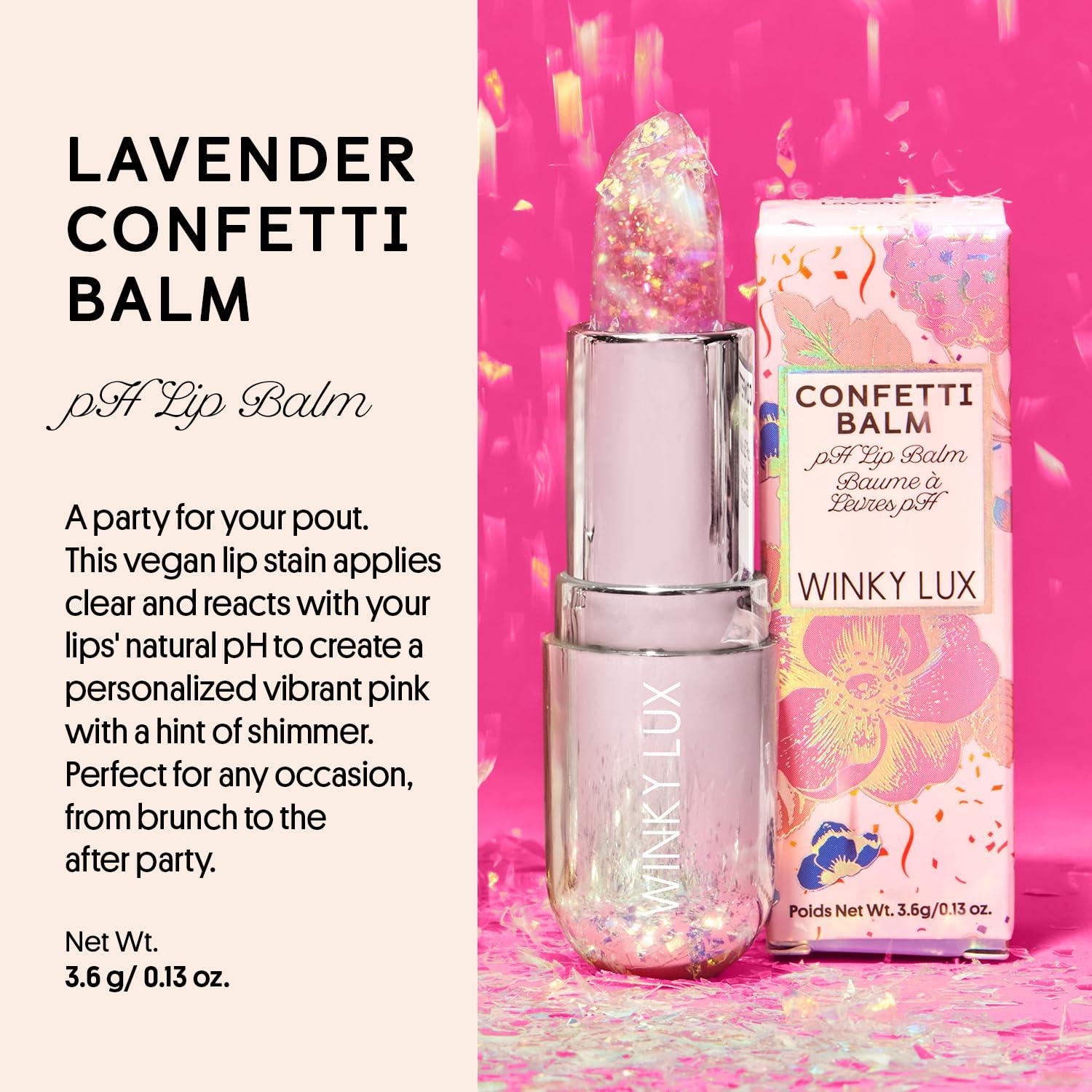Bálsamo Labial Hidratante Winky Lux Confetti Lavanda 3.69g