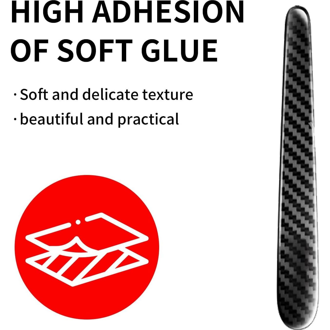 Protector de Manija de Puerta Auto Jitrendo 8 Pcs Fibra Carbono