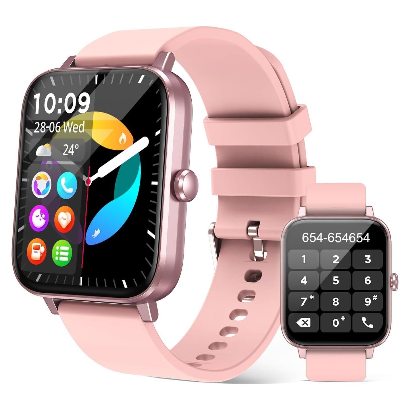Reloj Inteligente FTTMWTAG Rosa Claro 1.85" Monitoreo Salud