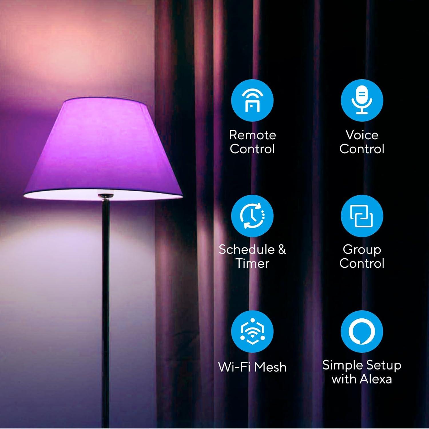 Bombillas Inteligentes U-tec A19 RGB 1100 Lúmenes 90+ CRI 2 Paquete