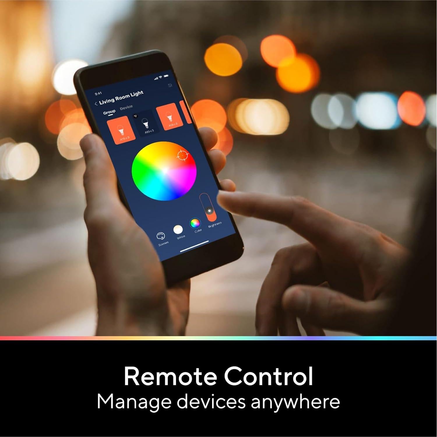 Bombillas Inteligentes U-tec A19 RGB 1100 Lúmenes 90+ CRI 2 Paquete