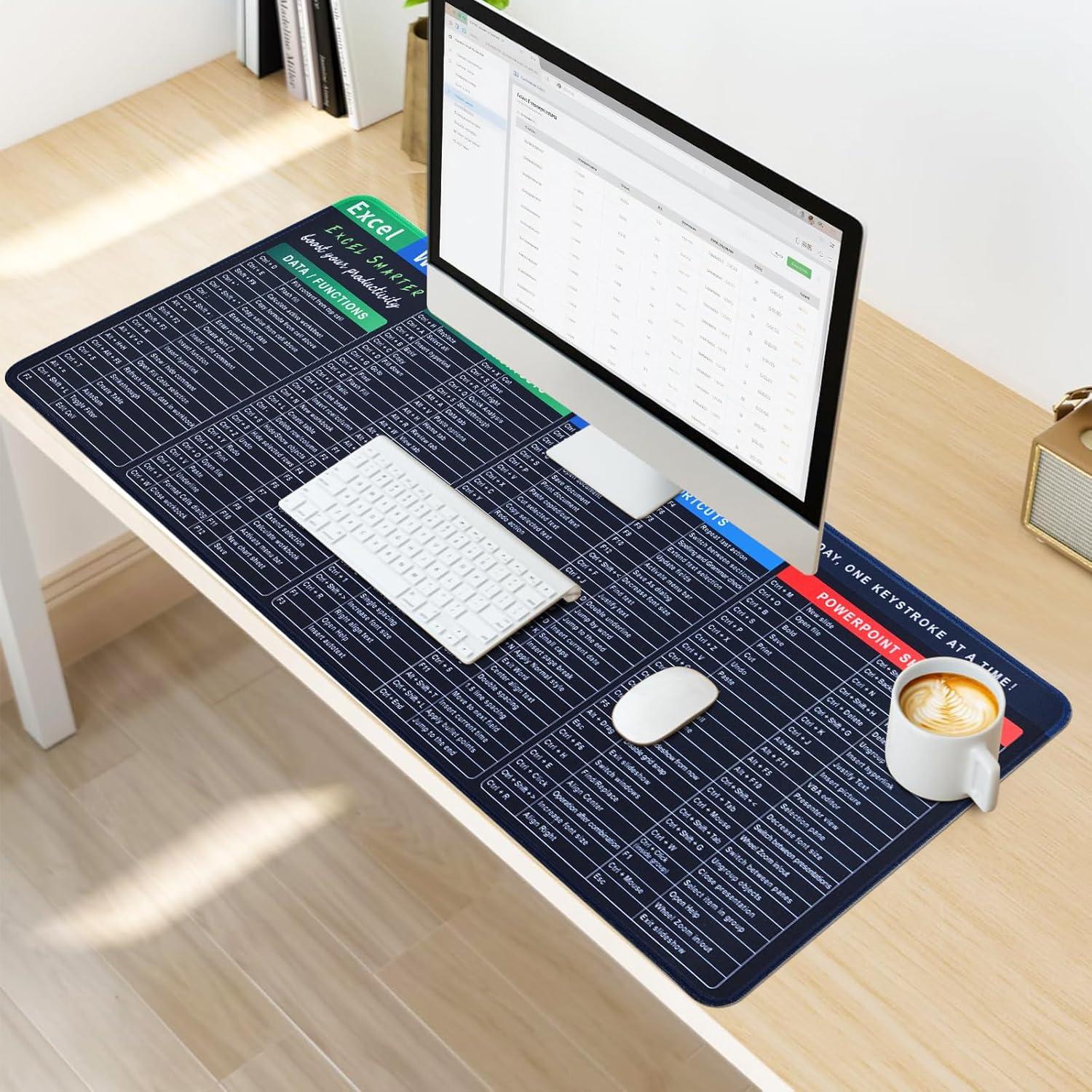 Almohadilla de Atajos de Teclado Meetcolor XL 80x30 cm - Excel/Word/PowerPoint