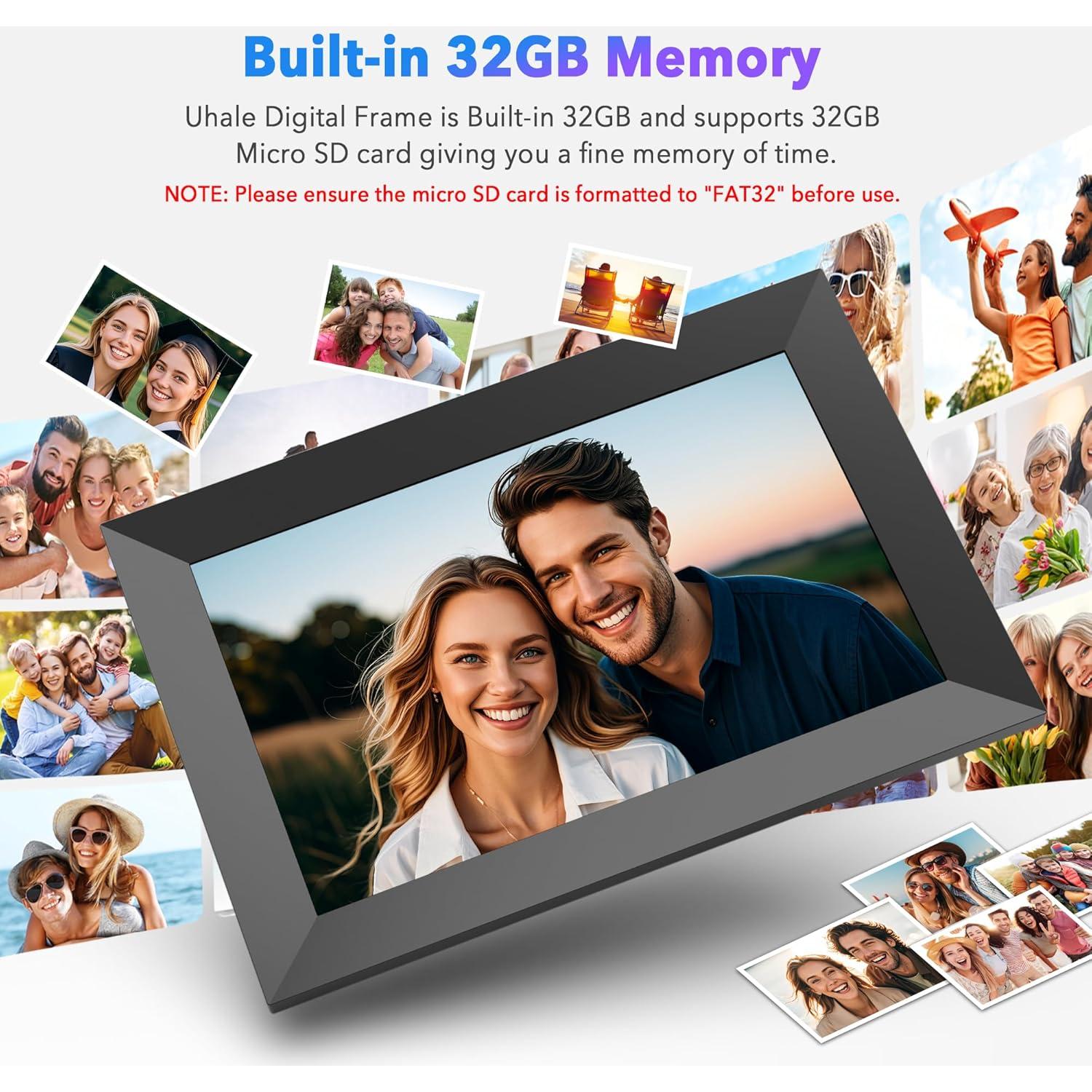 Marco de Fotos Digital WONNIE 10.1" IPS HD 32GB WiFi