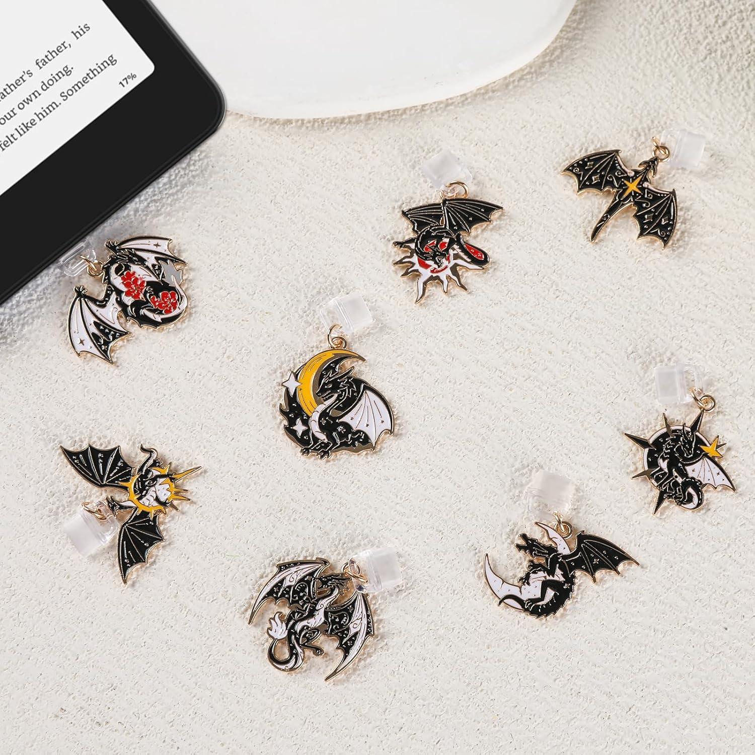 Charm de Tapón de Polvo Tipo C TAKEALOOKO - 8 Piezas Dragones