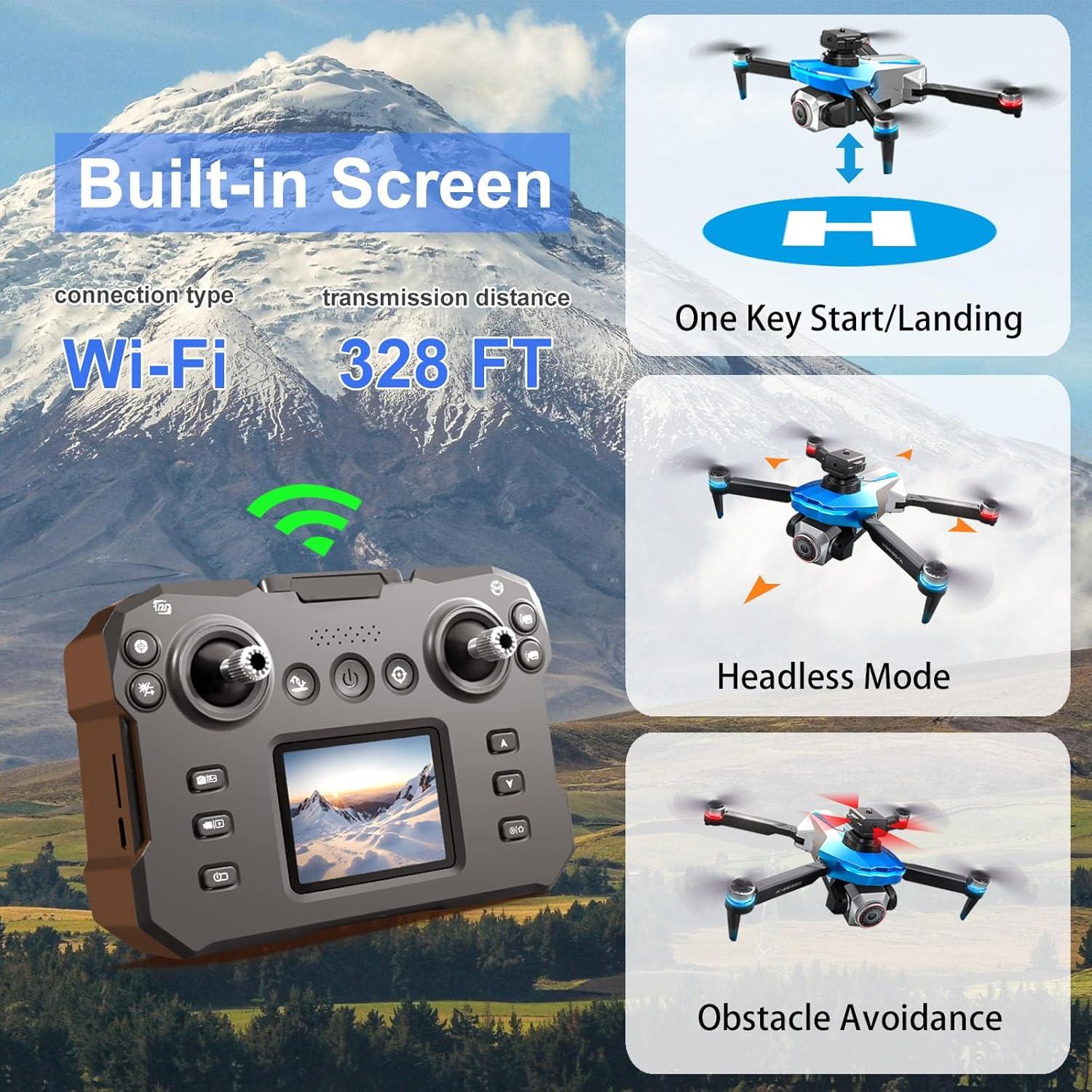 Drone Weavixol K16 1080P con Control Remoto y Pantalla