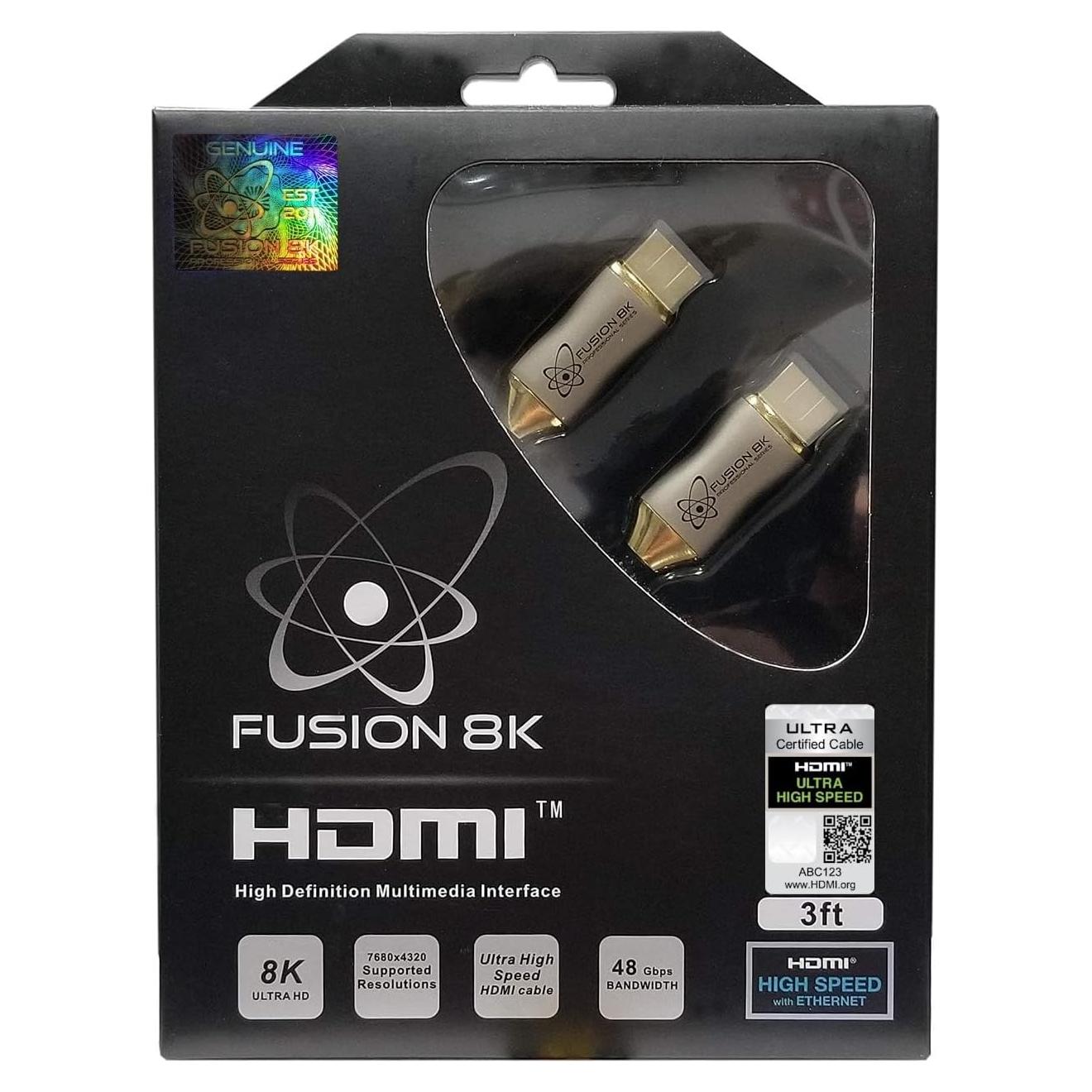 Cable HDMI 2.1 Fusion8K 0.91m Ultra Alta Velocidad 10K 8K 4K