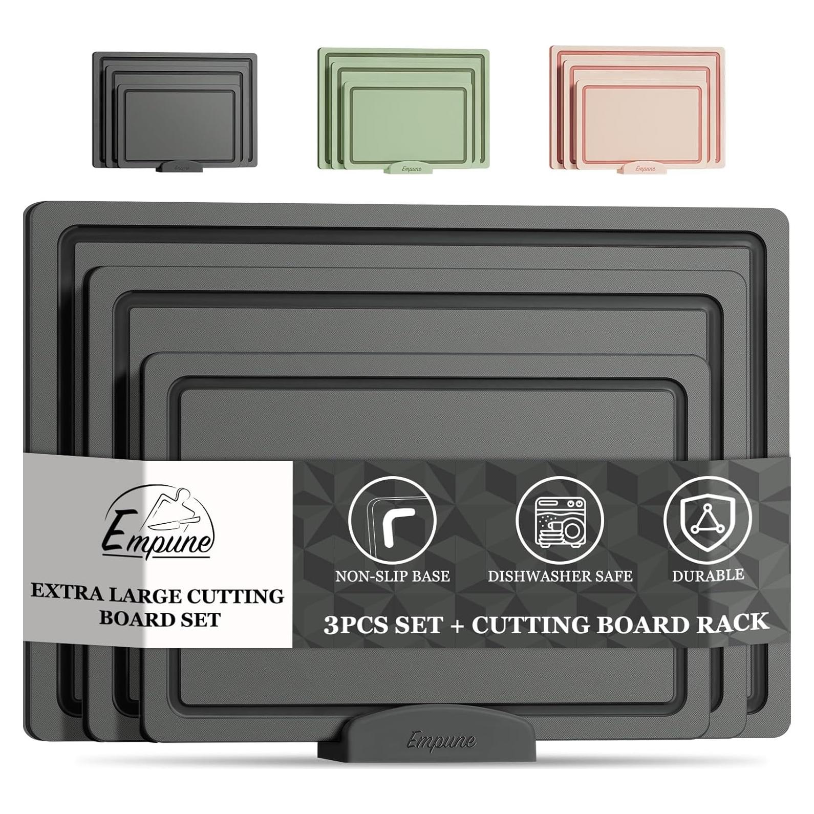 Juego de 3 Tablas de Cortar Empune de Plástico Reciclado