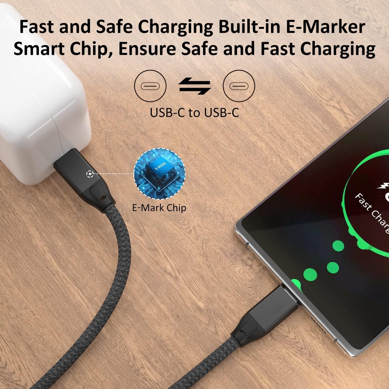 Cable USB C a USB C UseBean 100W 0.18m 2 Paquete 20Gbps 4K