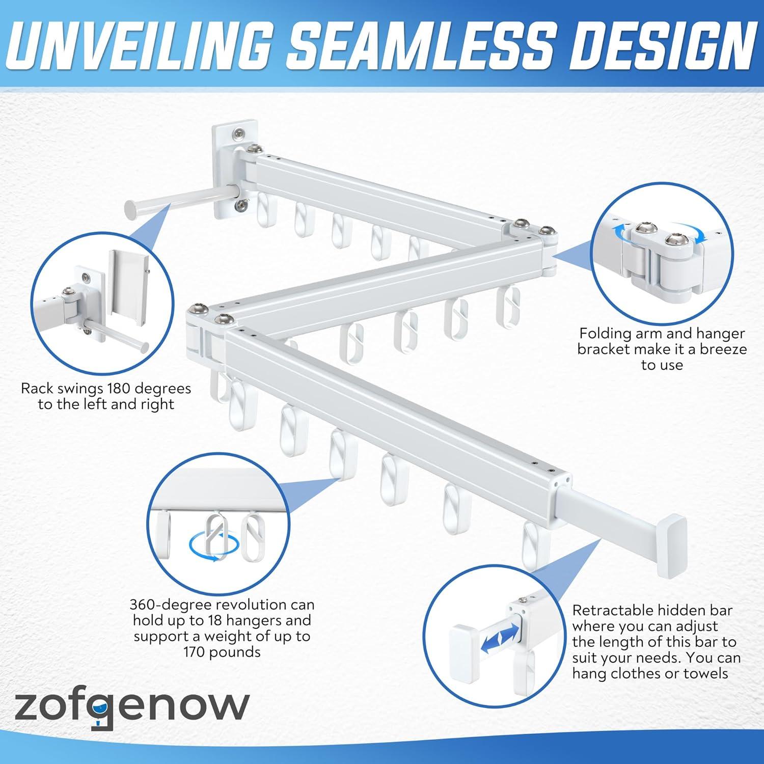 Estante Plegable para Secar Ropa ZOFGENOW 127.5 cm Blanco