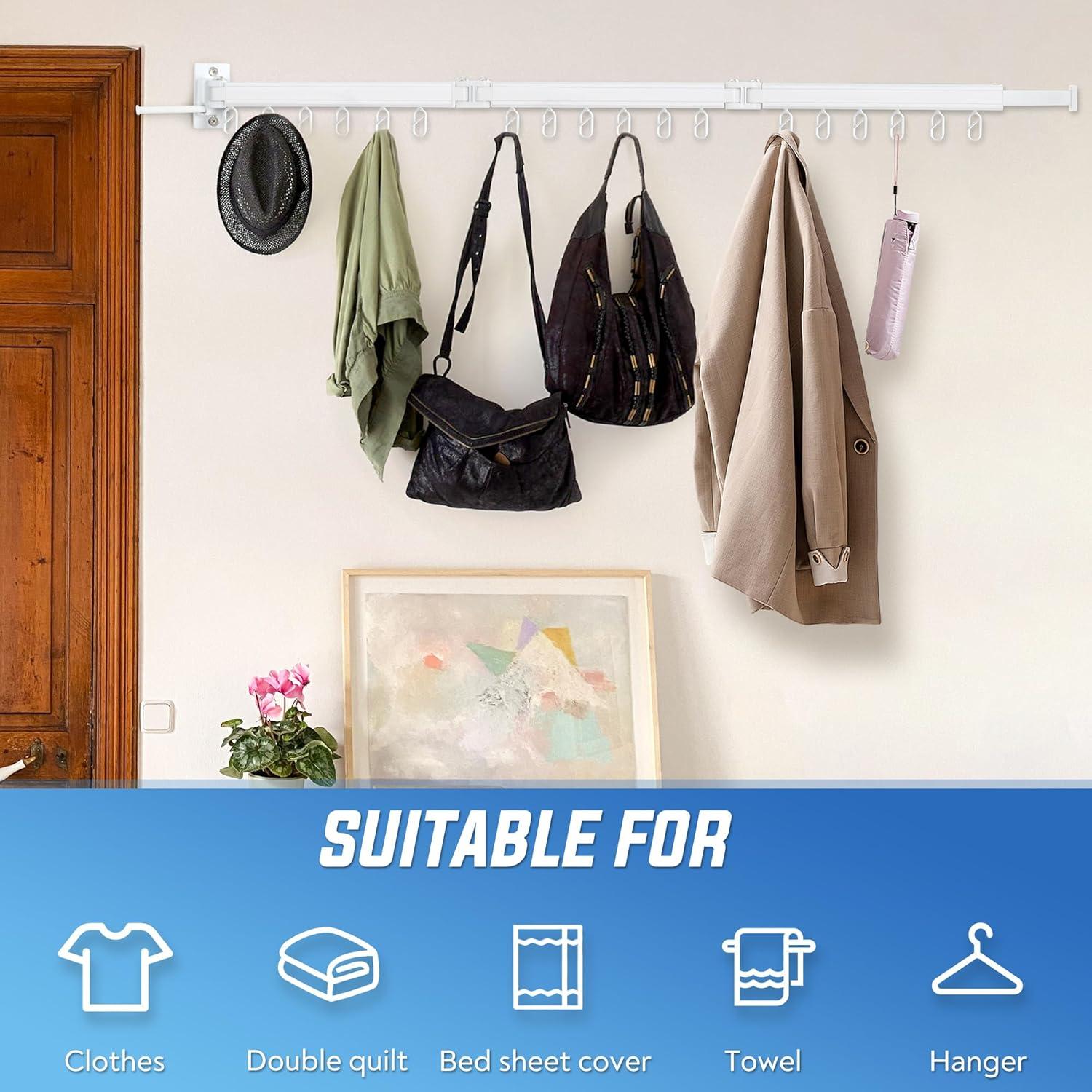 Estante Plegable para Secar Ropa ZOFGENOW 127.5 cm Blanco