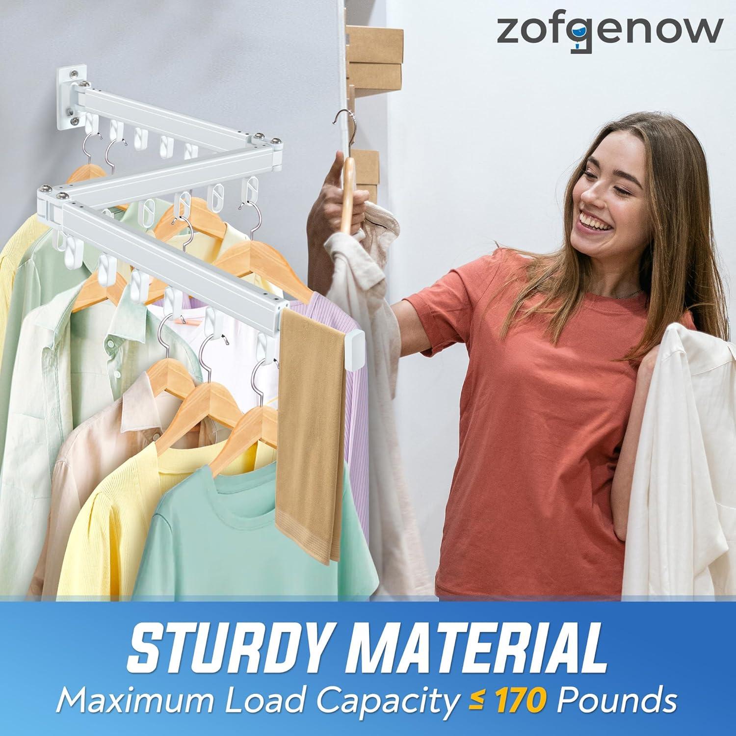 Estante Plegable para Secar Ropa ZOFGENOW 127.5 cm Blanco