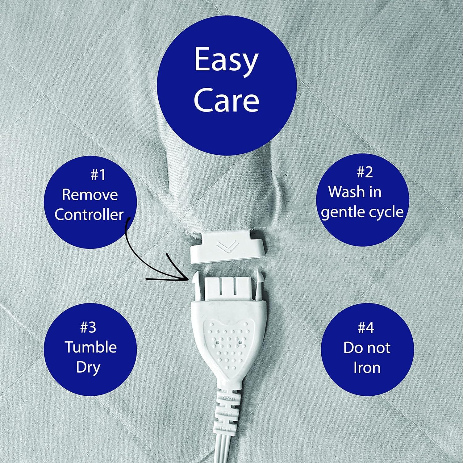 Manta Térmica Eléctrica Shavel 216x168 cm Azul Cadete