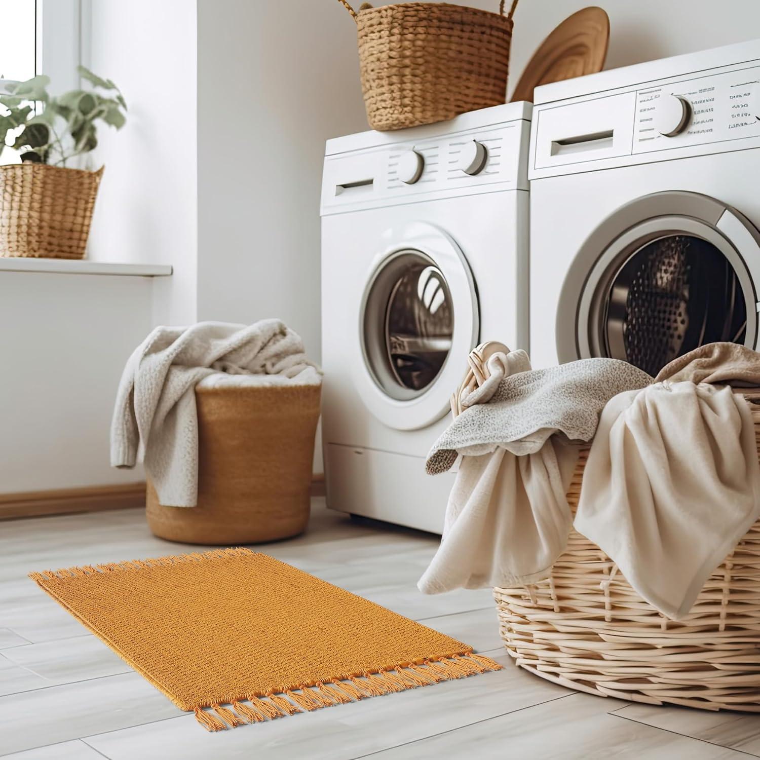 Juego de 2 Alfombrillas de Baño KIBAGA Algodón Boho 96.5x50.8 cm