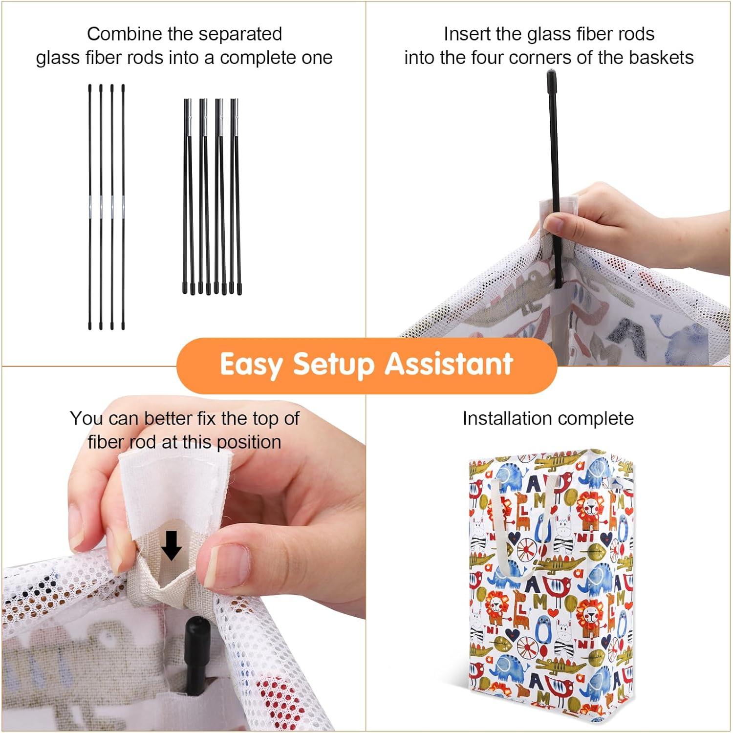 Cesta de Ropa Sucia Plegable Odonata 48L Rectangular Animal