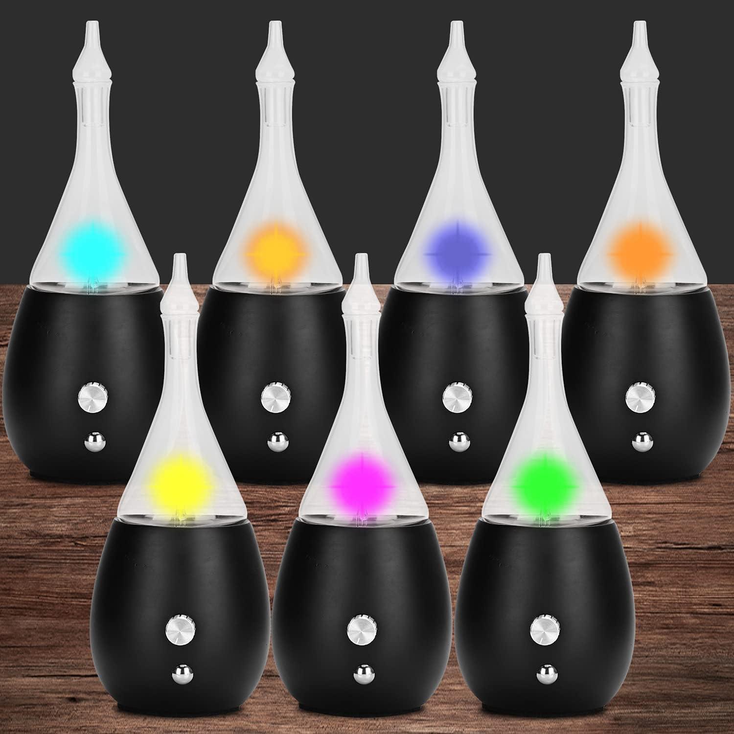 Difusor de Aceite Esencial Lychee de Vidrio y Madera Negro